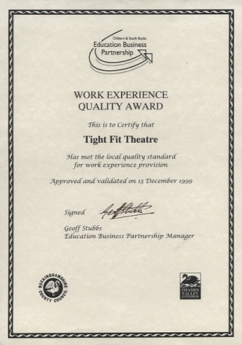 TFT's Work Experience Quality Award