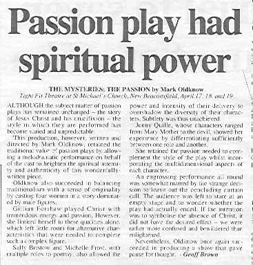 A review from the Beaconsfield Advertiser